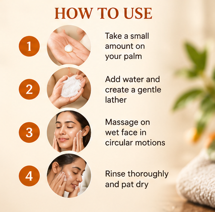How to use Vadora Sea Buckthorn Face Wash in four steps