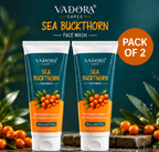 Vadora Sea Buckthorn Face Wash, pack of 2 tubes, 60 g each
